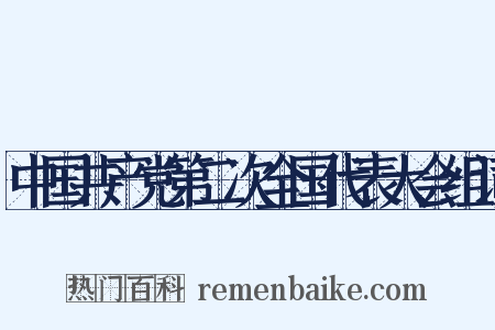 中国共产党第二次全国代表大会组词是什么意思的图片